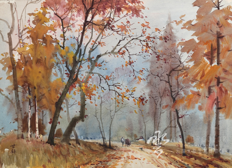 姜世玉 《崂山秋牧》 75*54cm 1993年